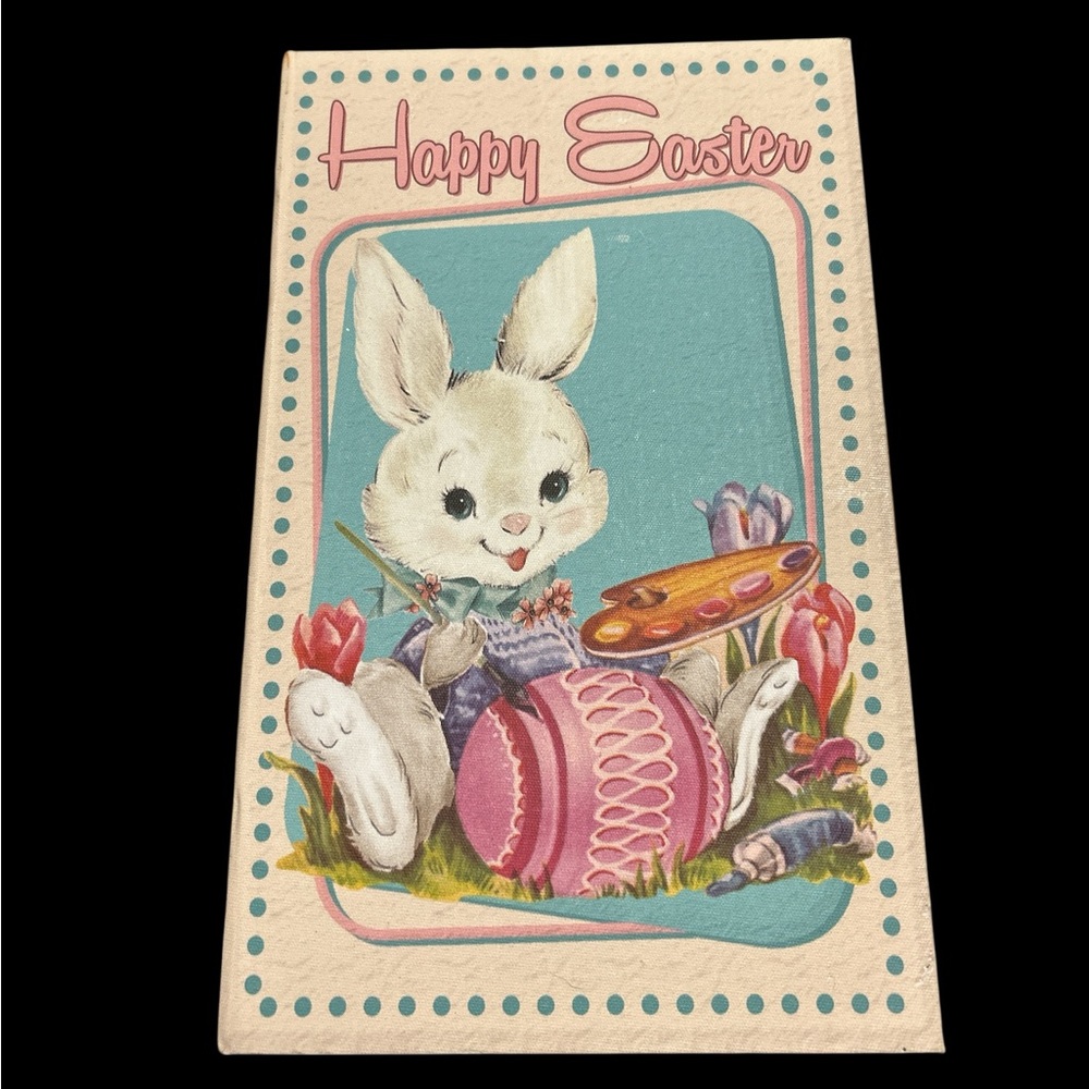 Easter Bunny box shaped like a book for concealment of valuable or private items